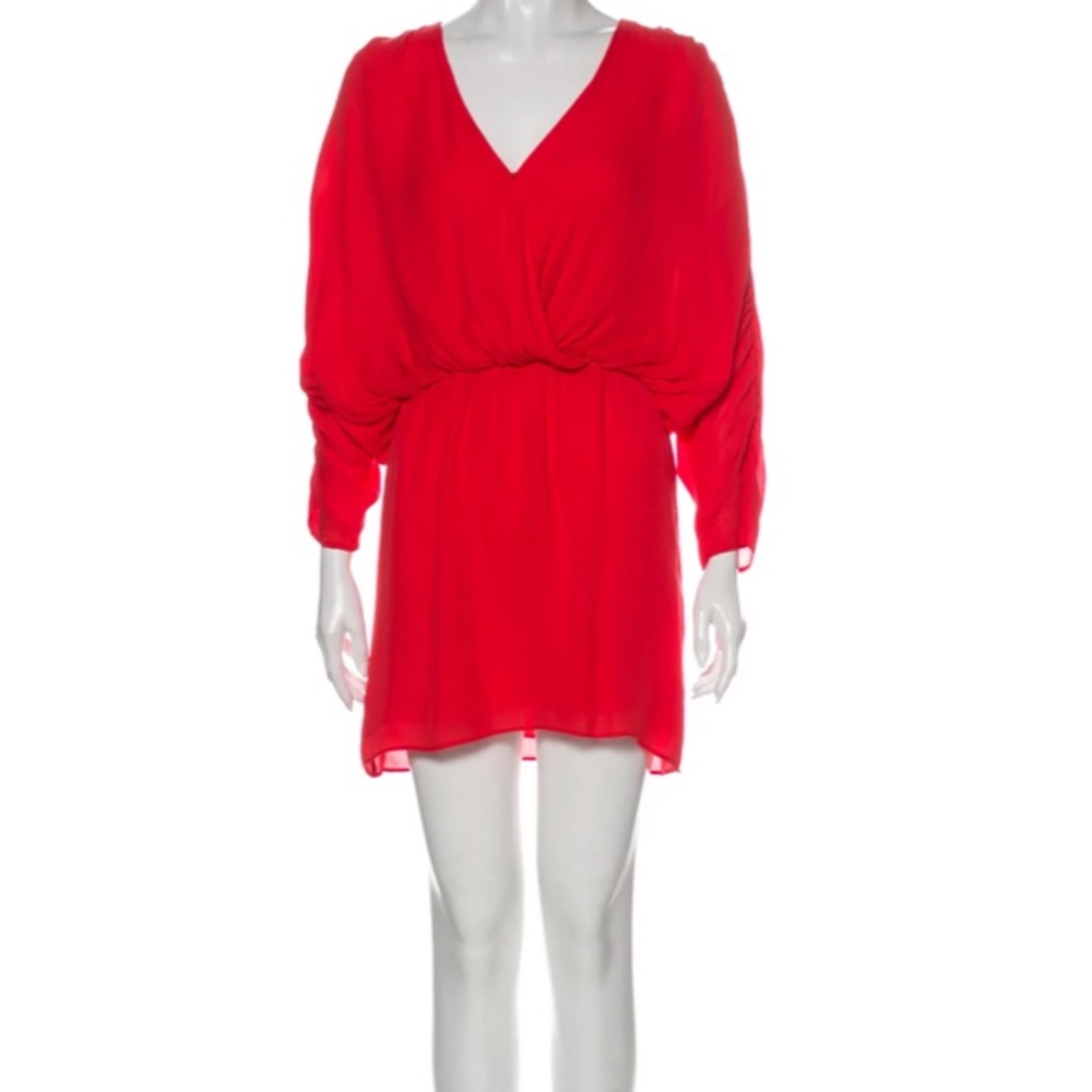Parker v neck blouson minidress 🍓 red!